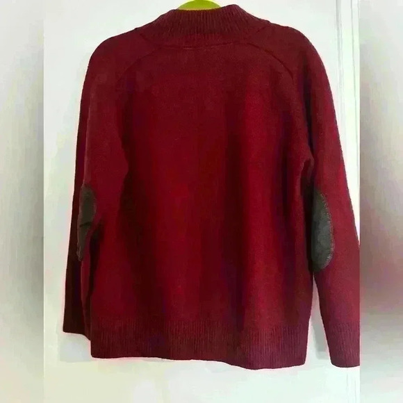 VTG LLBean Signature 100% Merino Wool 1/4 Zip Pullover. Size XXL. Maroon. - Picture 2 of 11